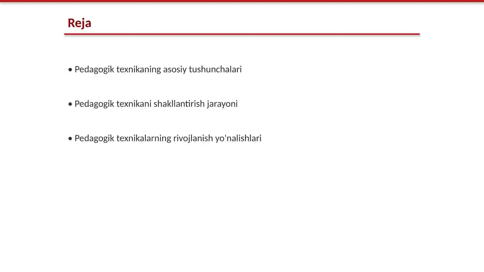 Pedagogik texnikani shakllantirish va rivojlantirish 2