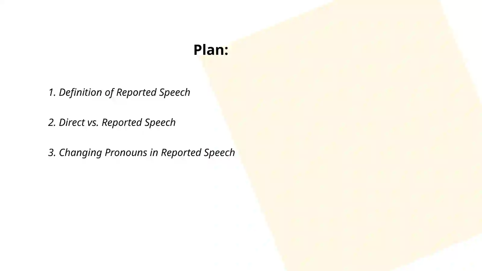 Reported speech 2