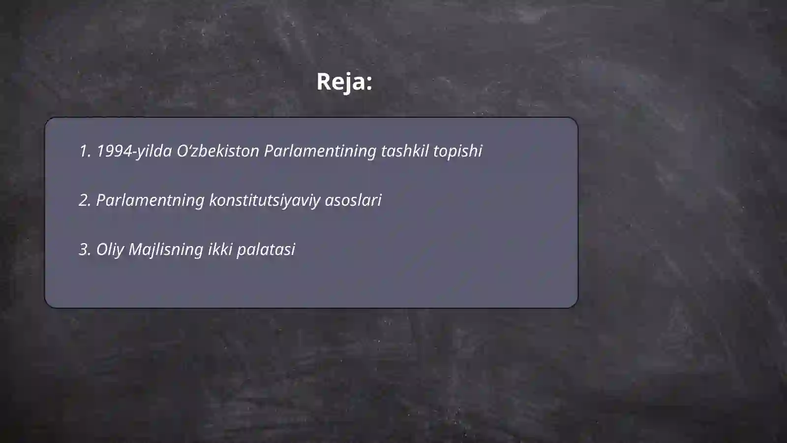 Parlament tarixi 1994-2024yillarda 2