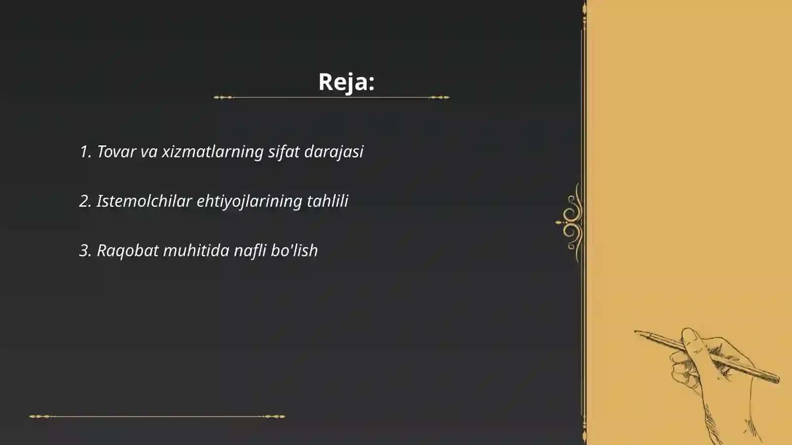 Tovar va xizmatlarning nafliyligi 2