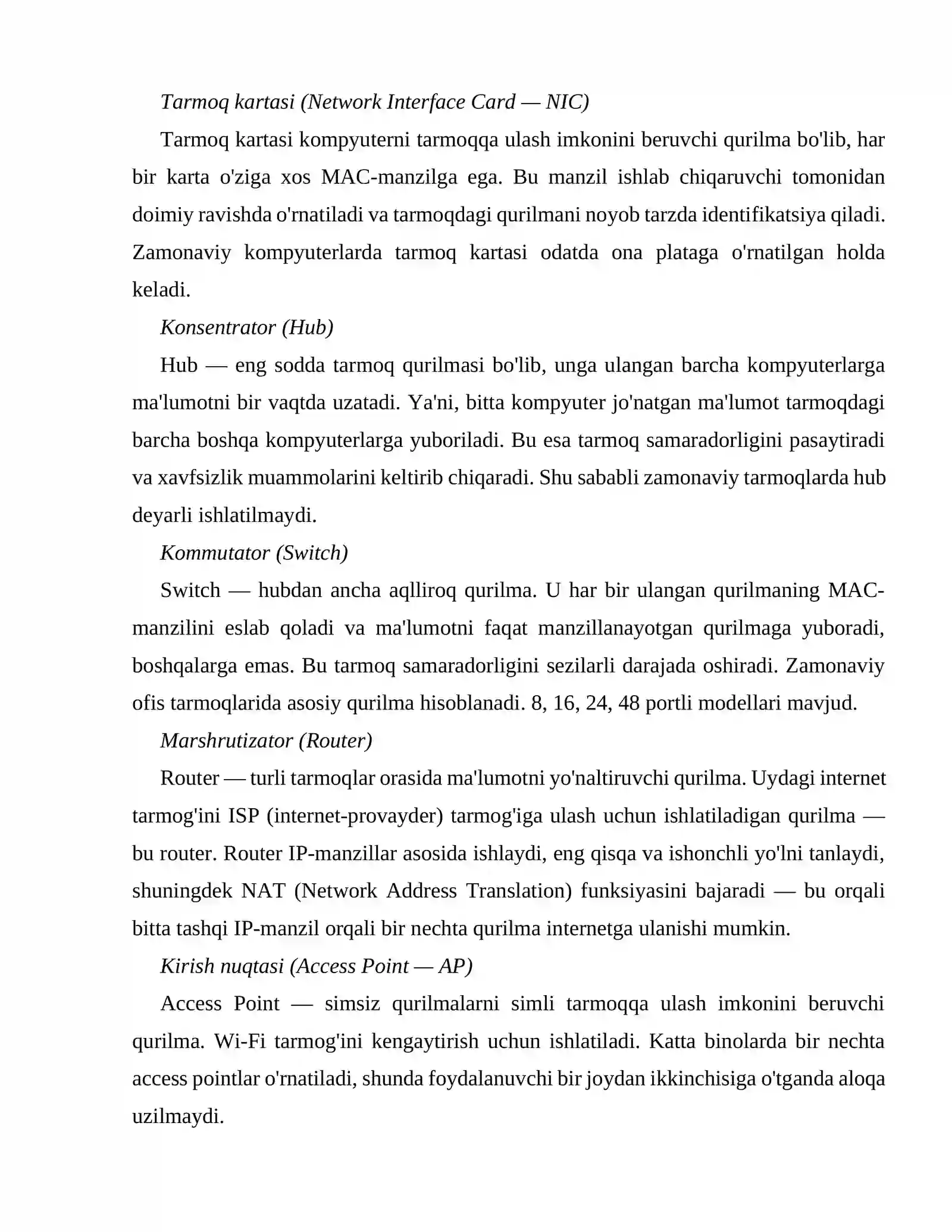 Kompyuter Tarmoqlari 2