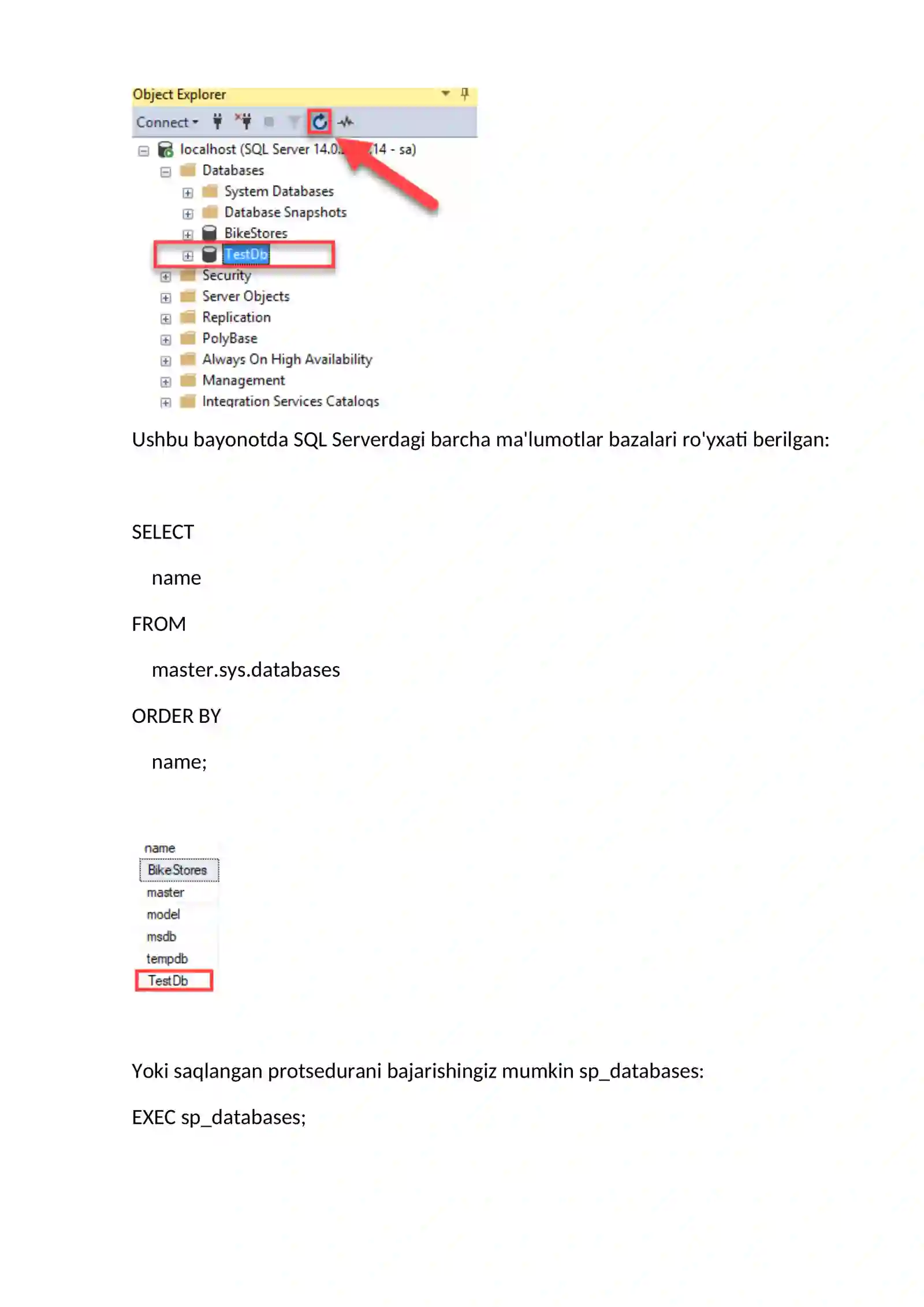 SQL Server CREATE DATABASE 2