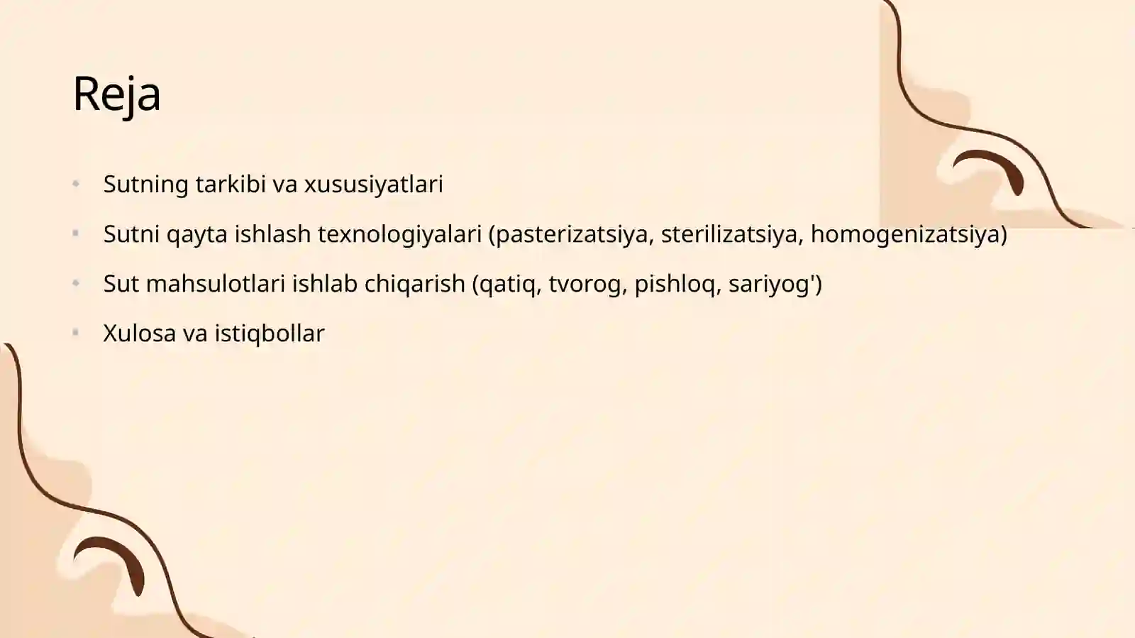 Sut va sut mahsulotlarini qayta ishlash 2