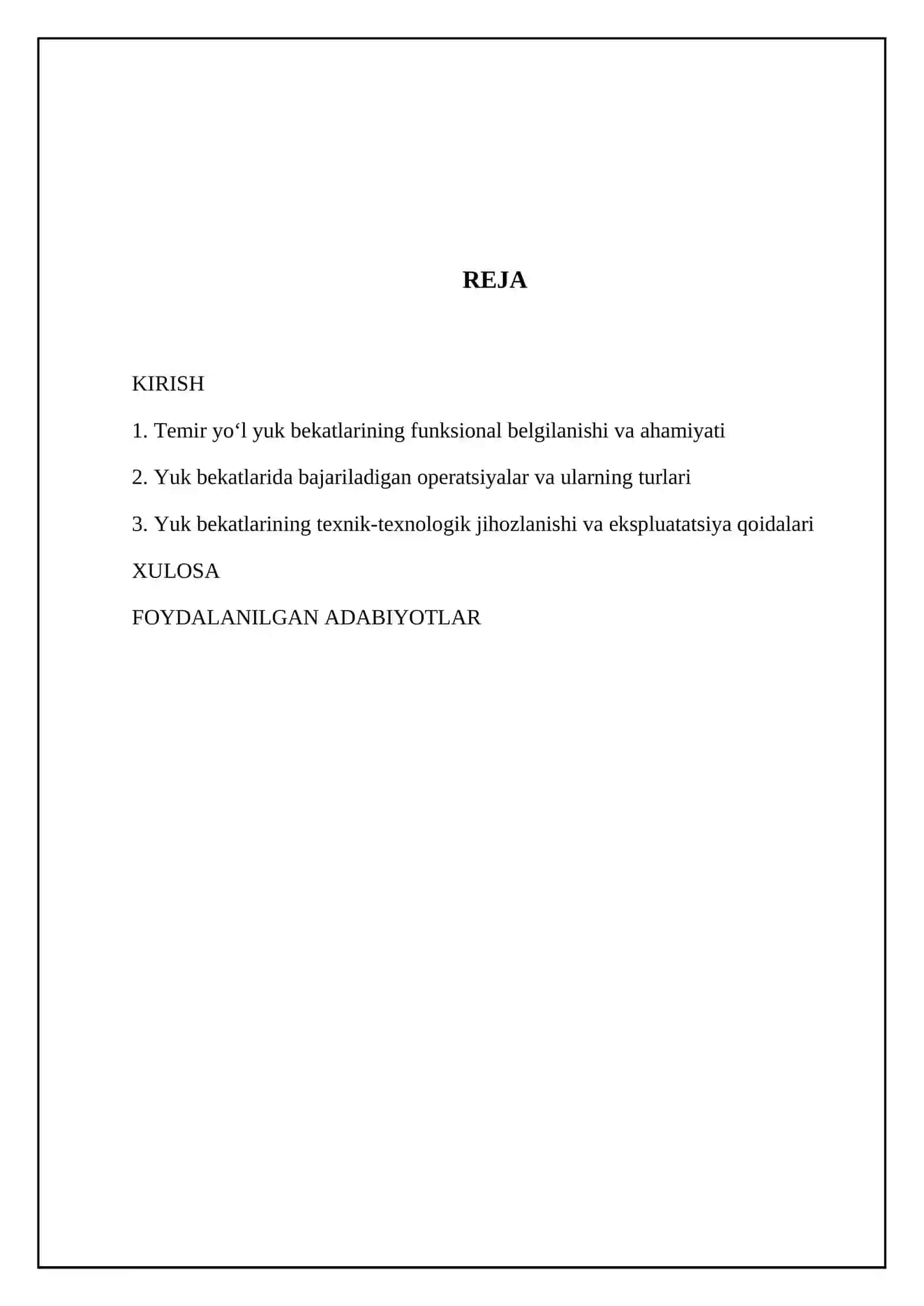 Temir yo’l transportida Yuk bekatlari, vazifasi va turlari 2