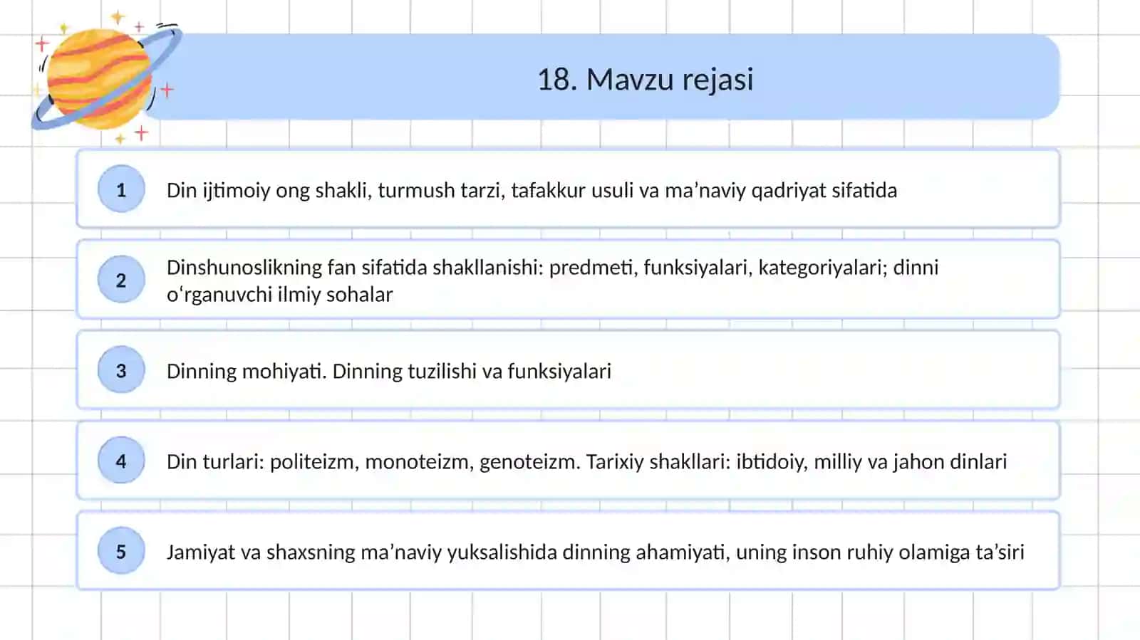 Dinshunoslikning predmeti, maqsadi va vazifalari 2