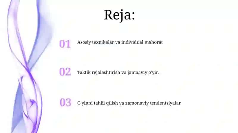 Fudbol oʻyin texnikasi va taktikasi 2