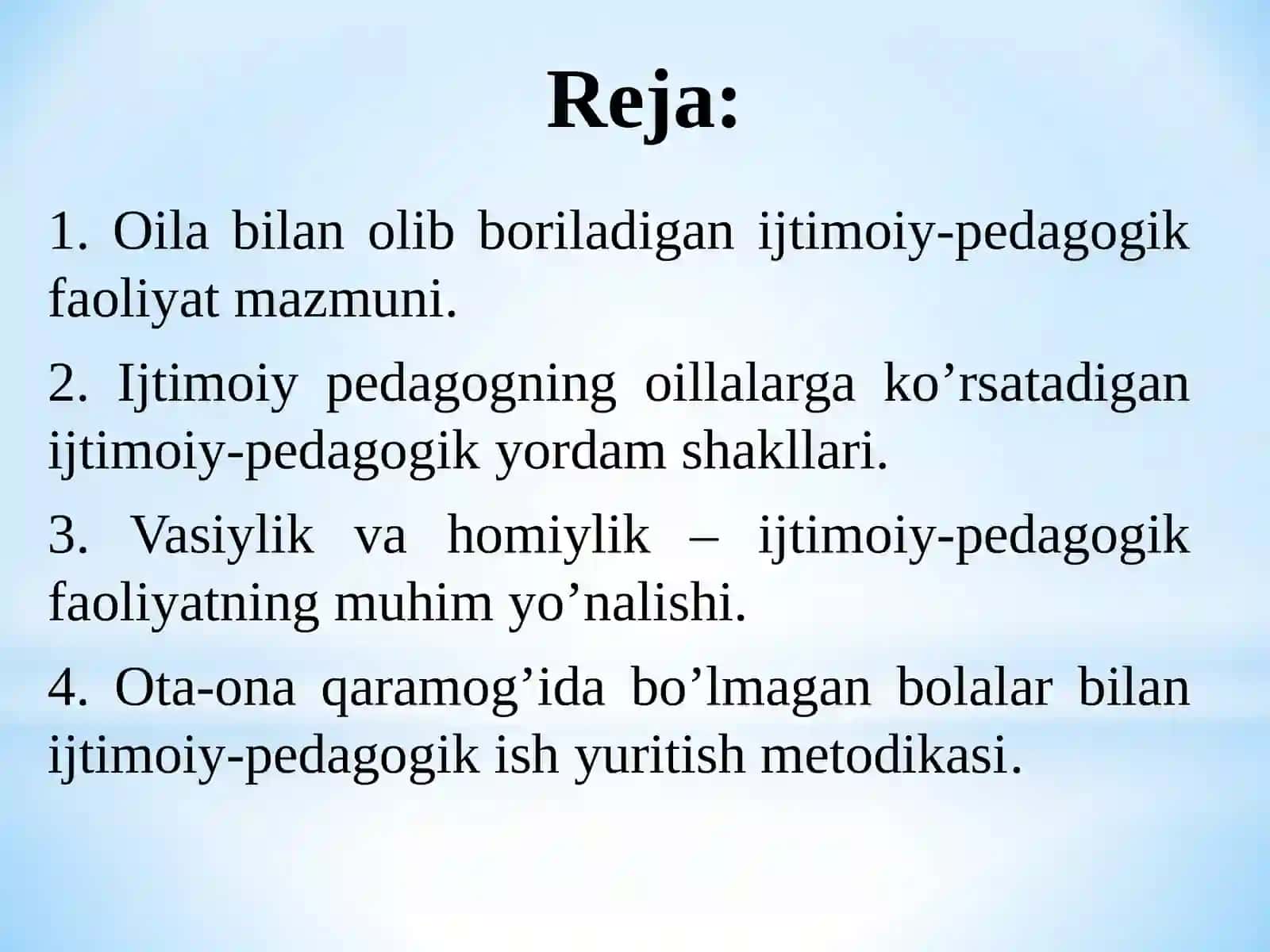 Oilalalarga pedagogik yordam ko’rsatish 2