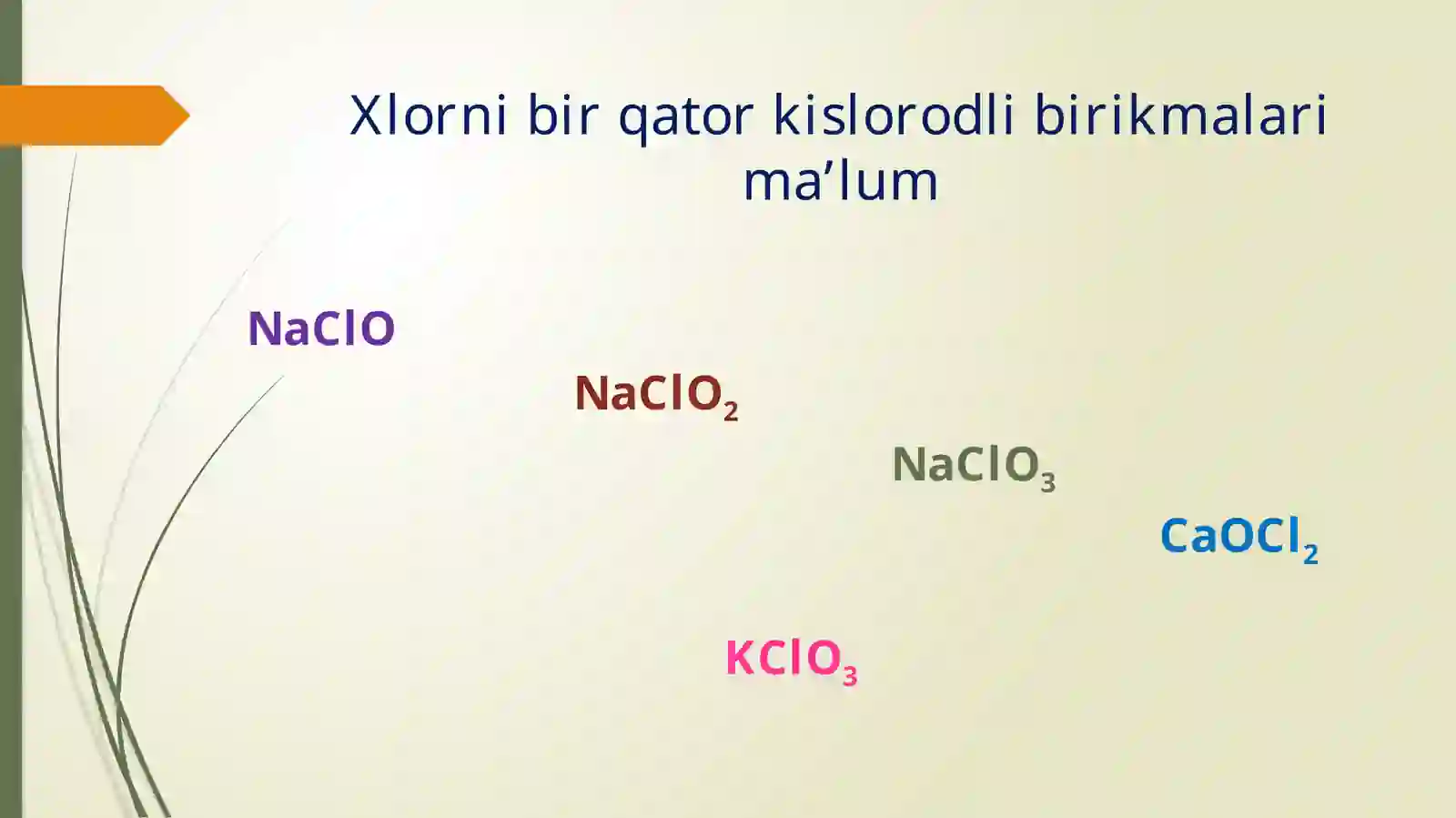 Xlorning kislorodli birikmalar 2