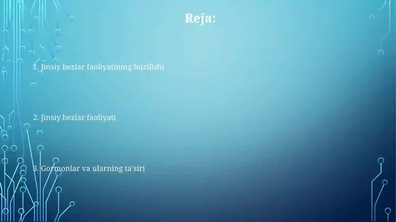 Jinsiy bezlar faoliyati 2