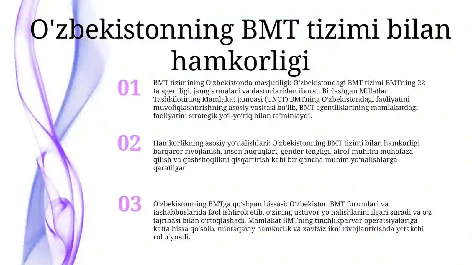 Uzbekistonning Xalqaro Tashkilotlar Bilan XamkorlikAloqalari 2