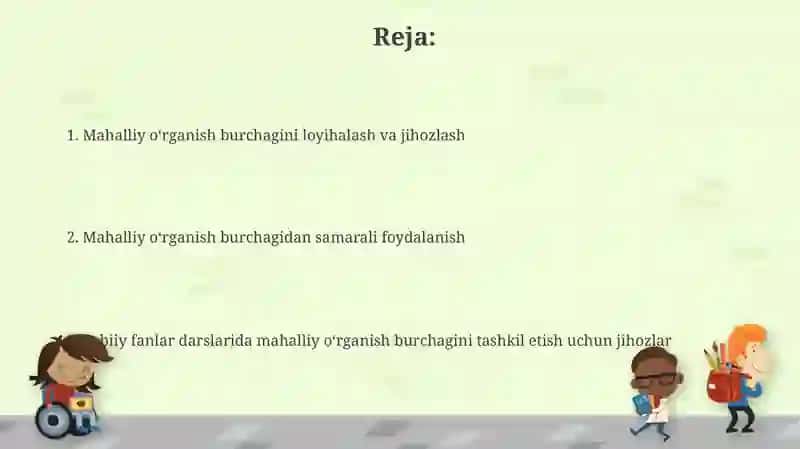 Tabiatshunoslik darslarida jihozlash va oʻlkashunoslik burchagini tashkil etish 2