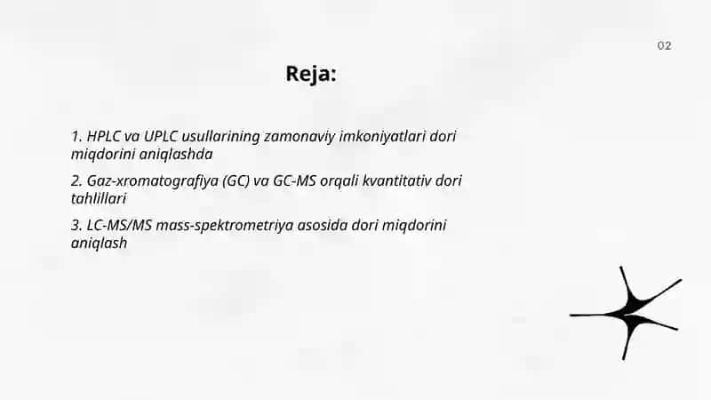 Dori vositalarining miqdorini aniqlashning zamonaviy tahlil usullari 2