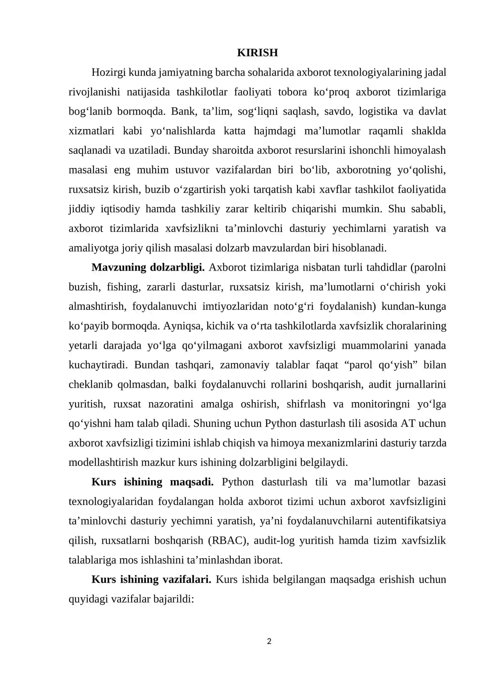 AT uchun axborot xavfsizligi tizimini ishlab chiqish 2