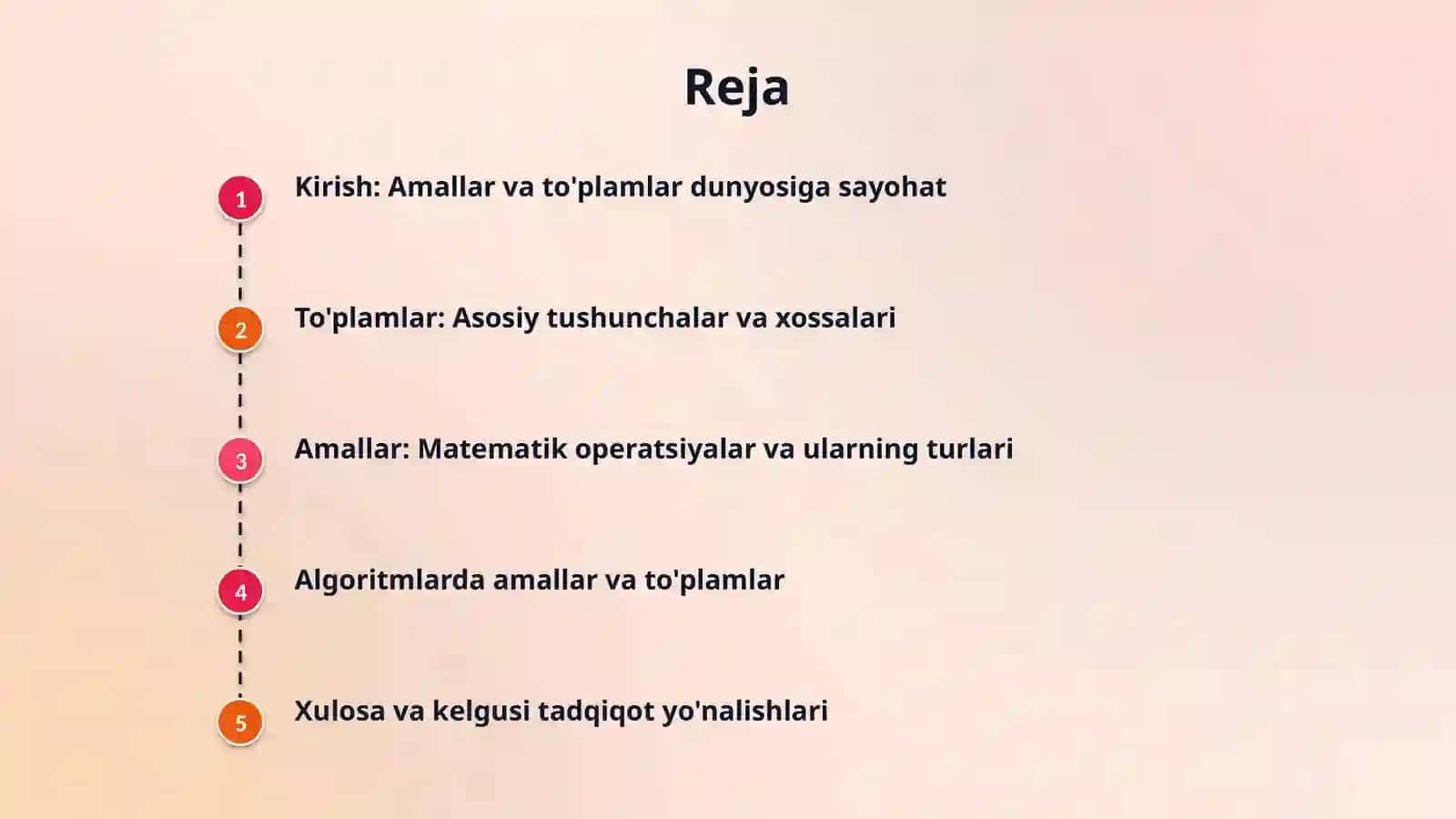Amallar va to'plamlar 2