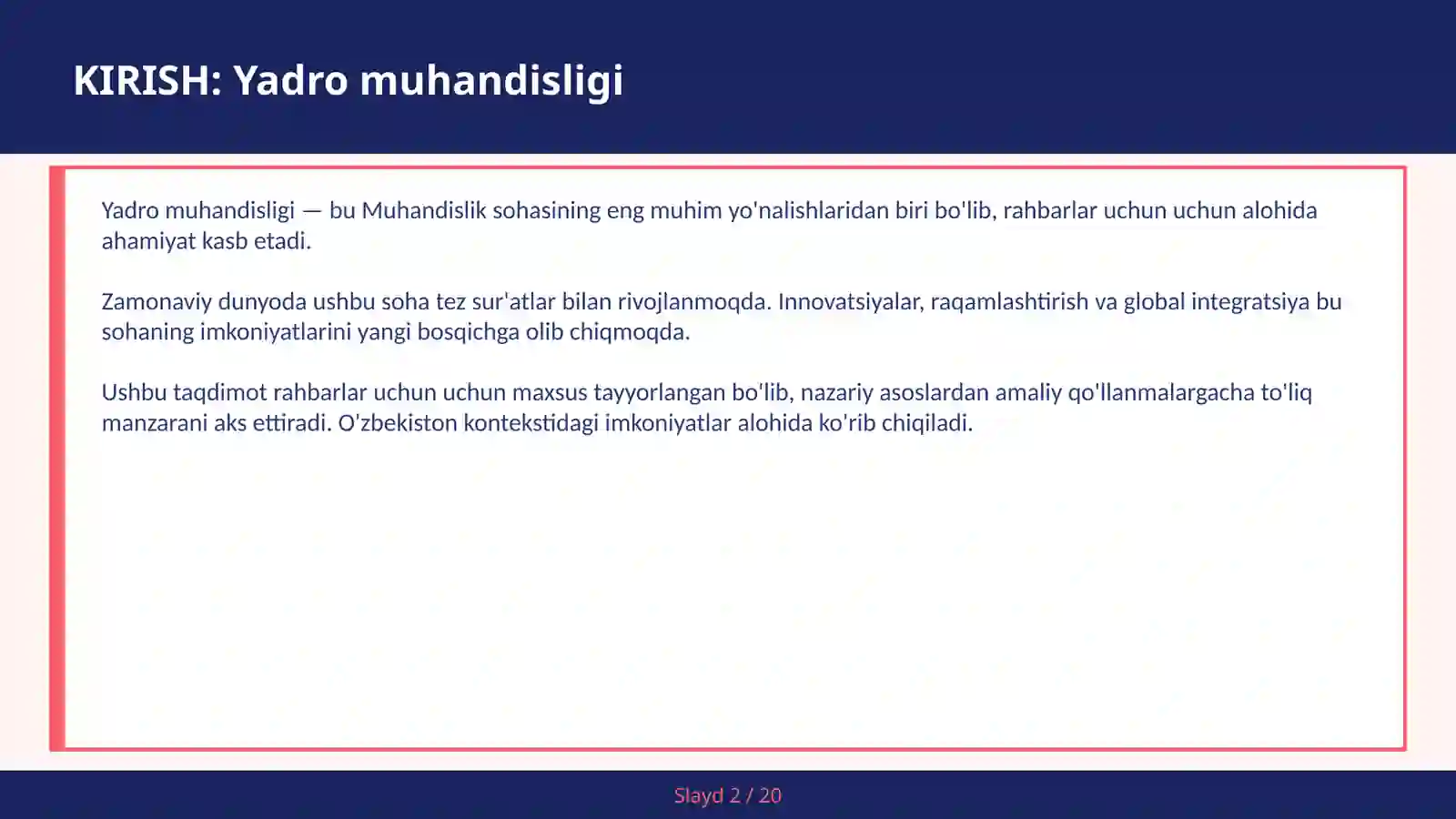 Yadro muhandisligi 2