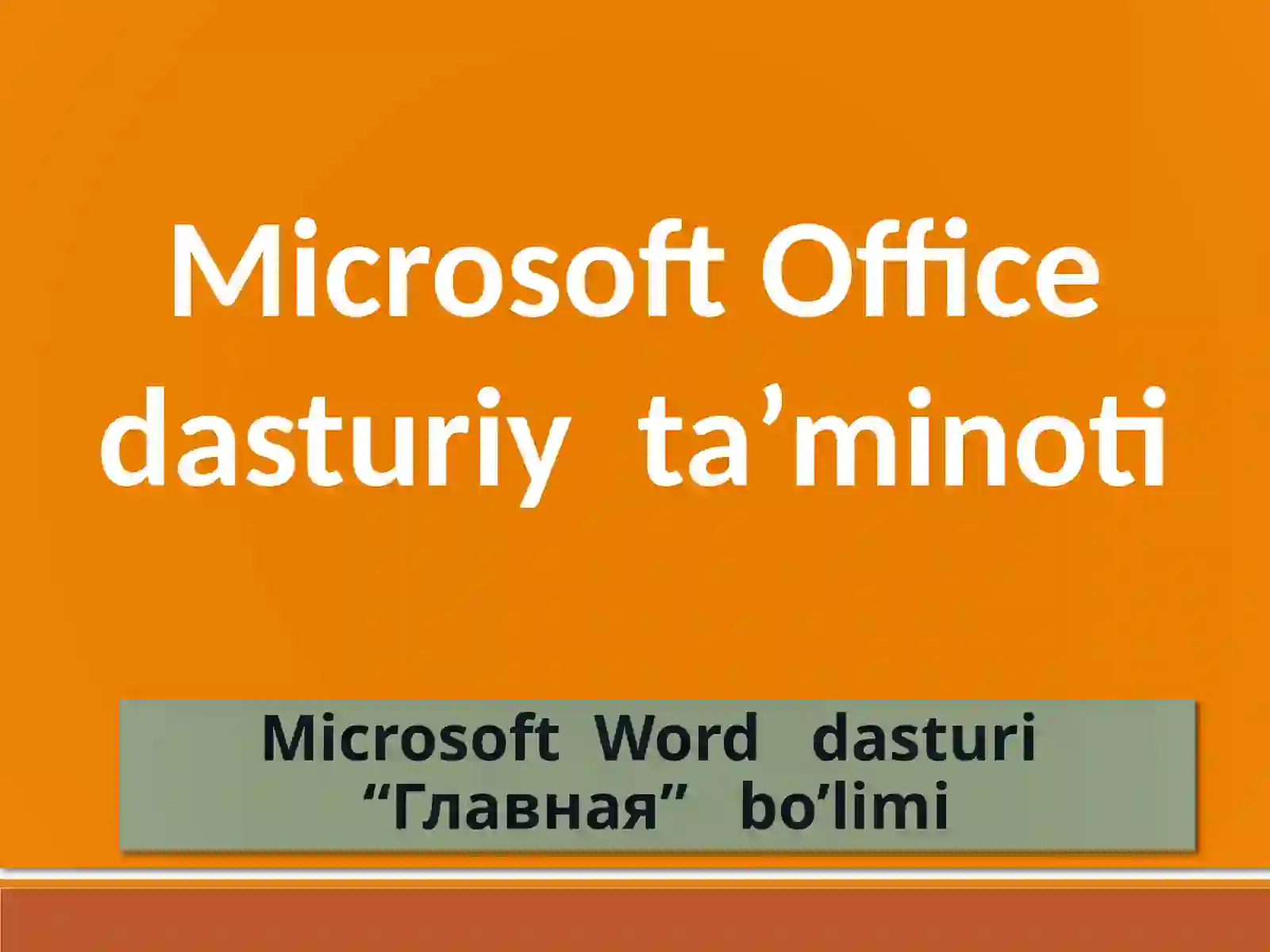 Microsoft Office dasturi 2