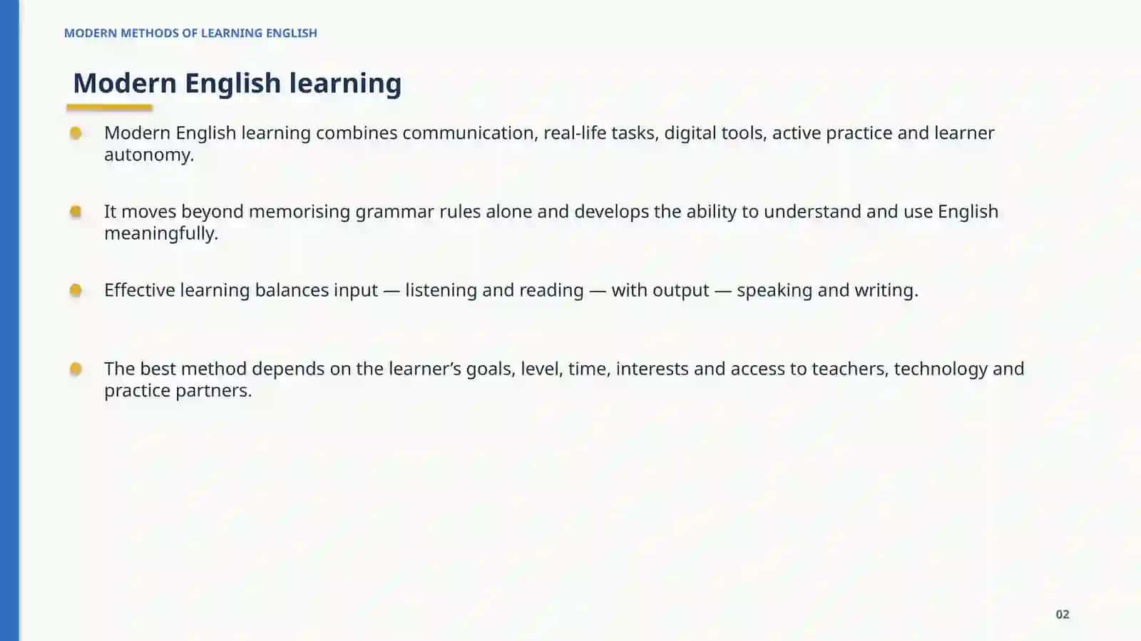 Modern Methods of Learning English 2