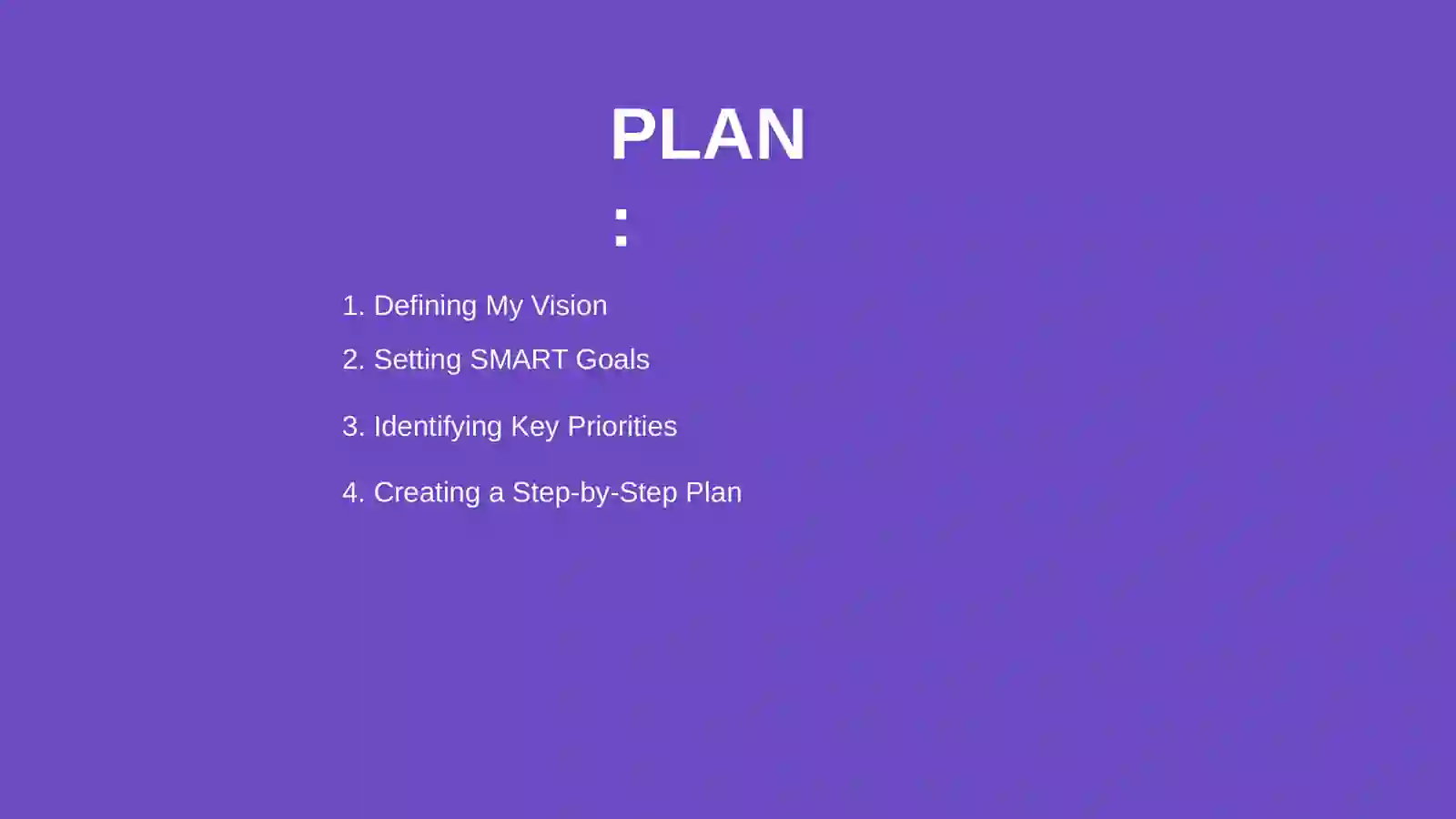 My personal strategy for reaching goals 2