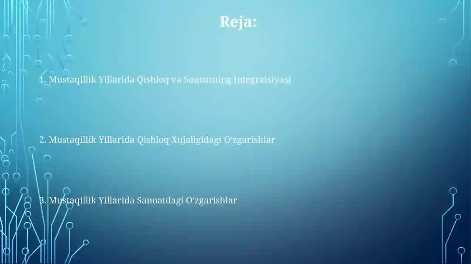 Mustaqillik Yillarida Qishloq va Sanoatning Integratsiyasi 2