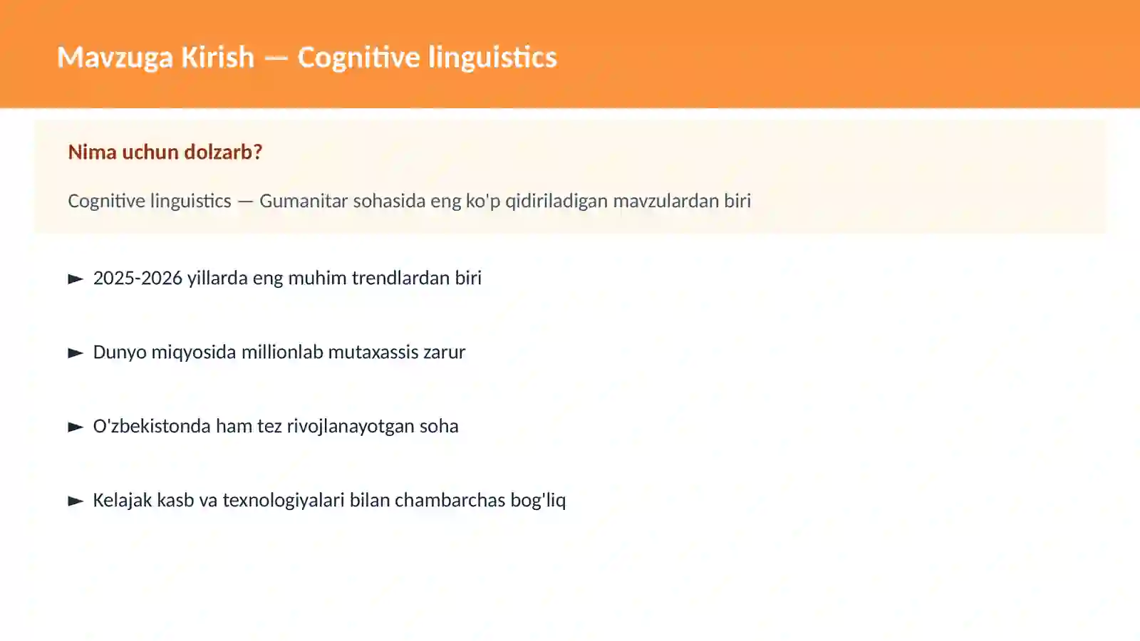 Cognitive linguistics 2