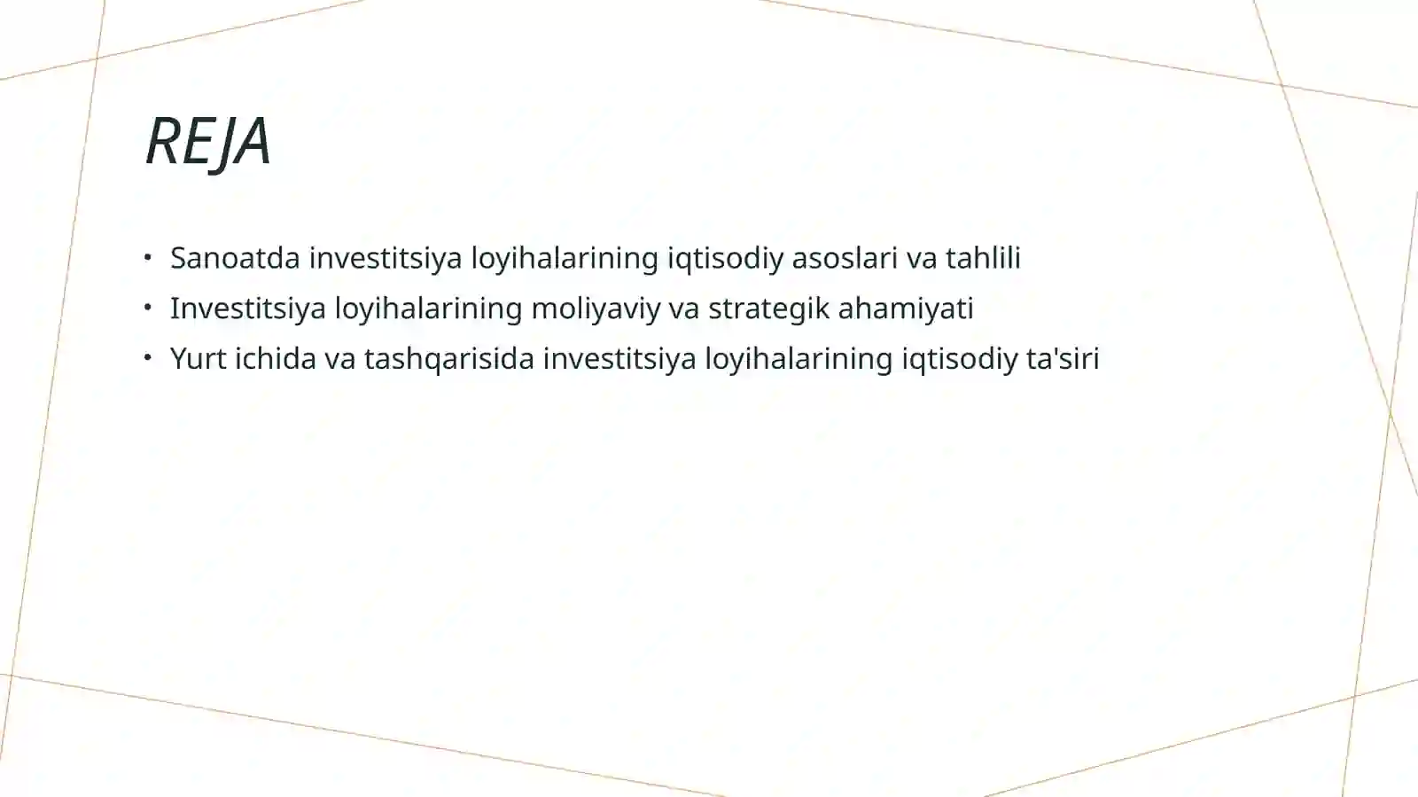 Sanoatda investitsiya loyihalarini iqtisodiy tahlil qilish 2