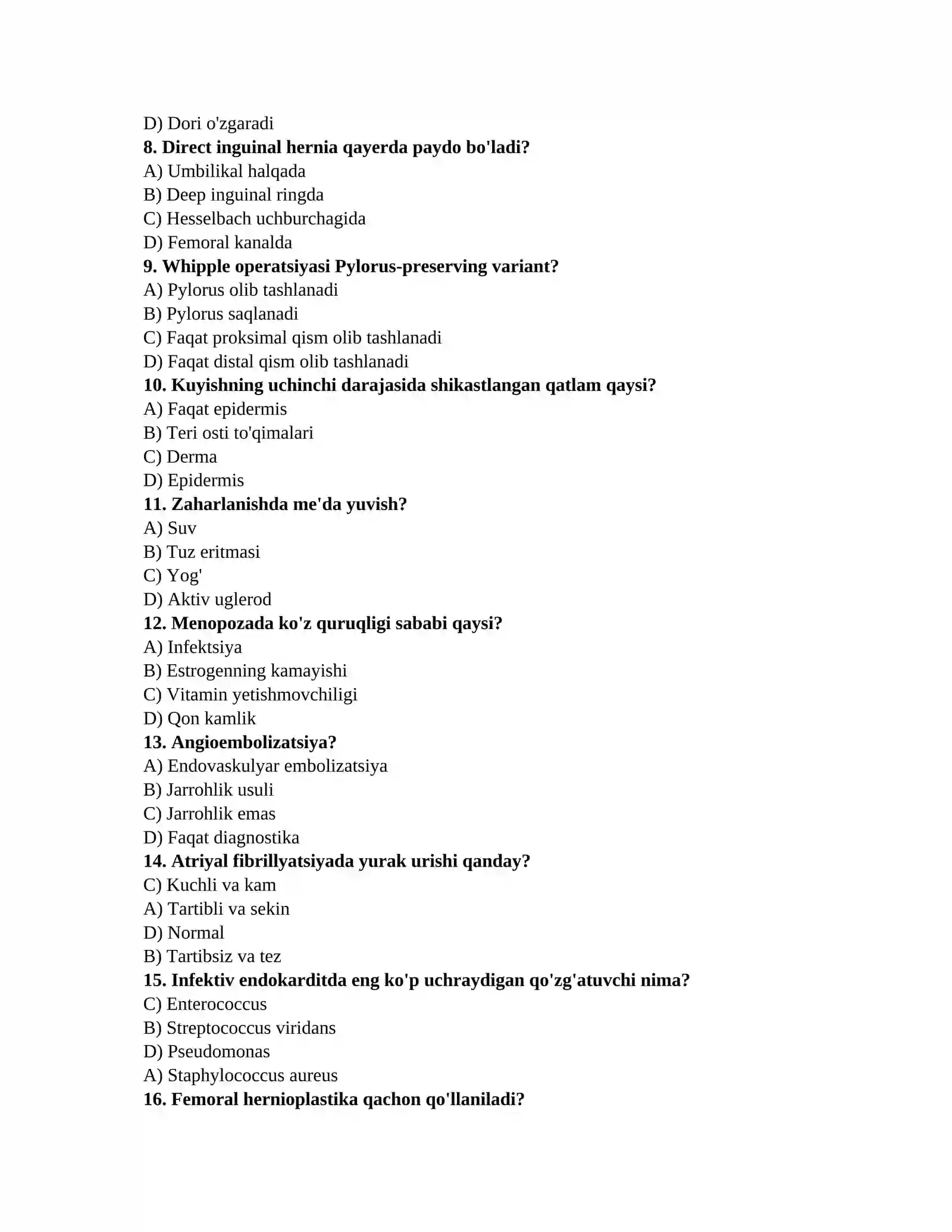 Nevropatologiya testlari 2