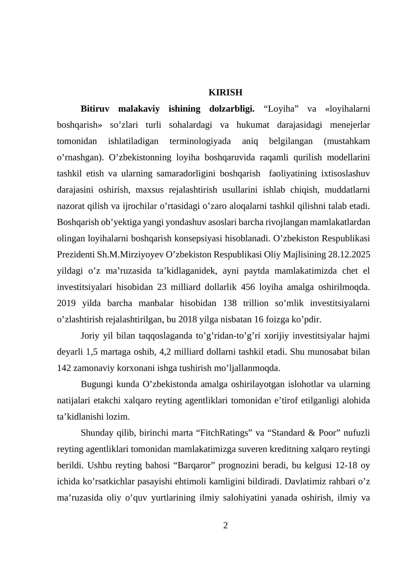 Loyiha boshqaruvida raqamli qurilish modellarini tashkil etish va ularning samaradorligini boshqarish (“TERMIZ TEMIR BETON SERVIS” MCHJ korxonasi misolida) 2