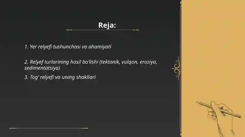 Yer relyefi va uni xaritlash 2