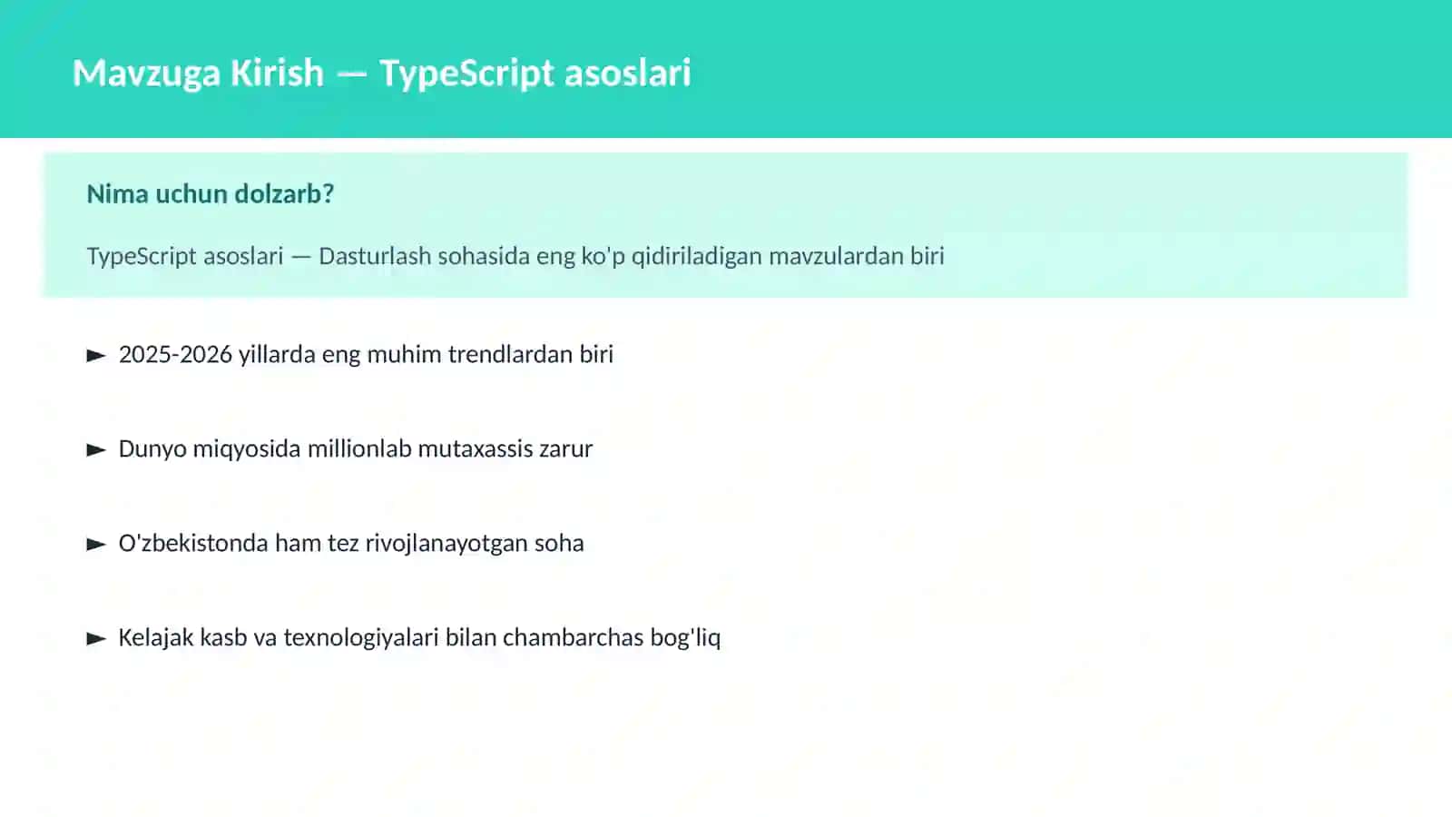 TypeScript asoslari 2