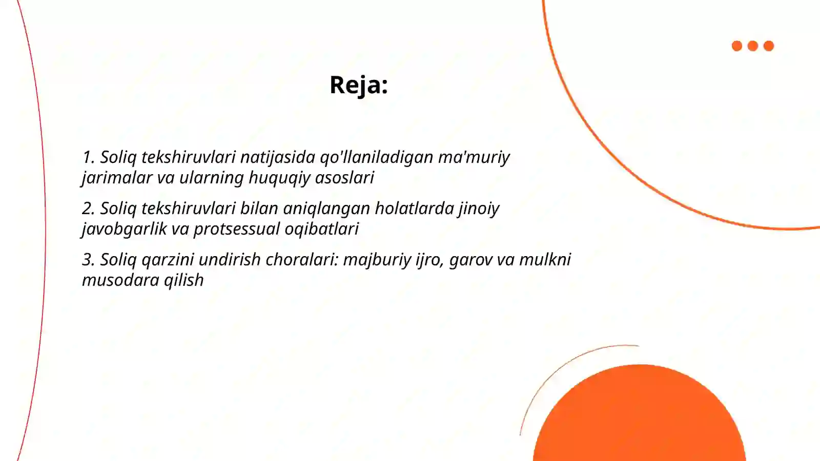 Soliq tekshiruvlarining va soliq nazorati boshqa choralarining huquqiy oqibatlari 2