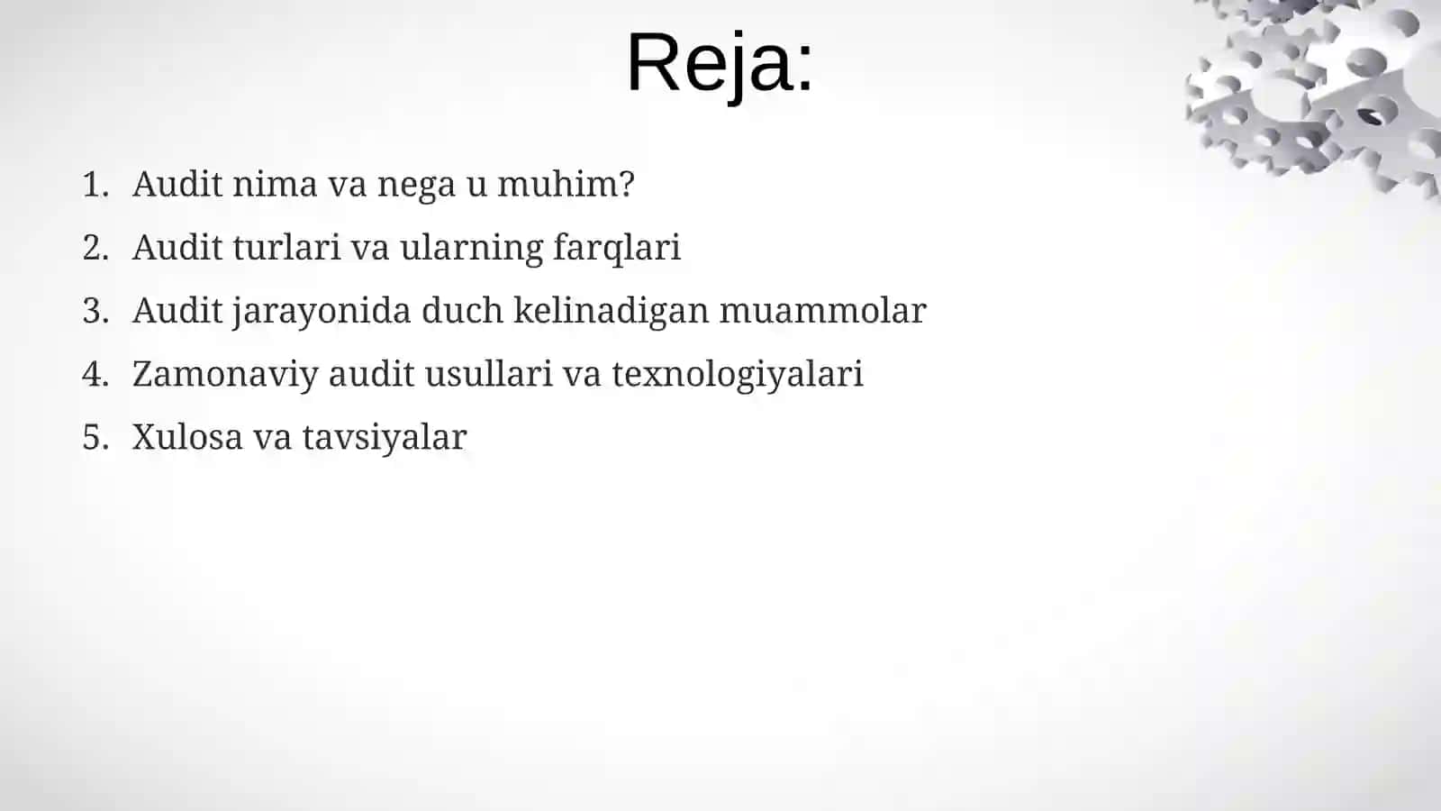 Debitorlik va Kreditorlik Qarzlari Auditini Tashkil Etish 2