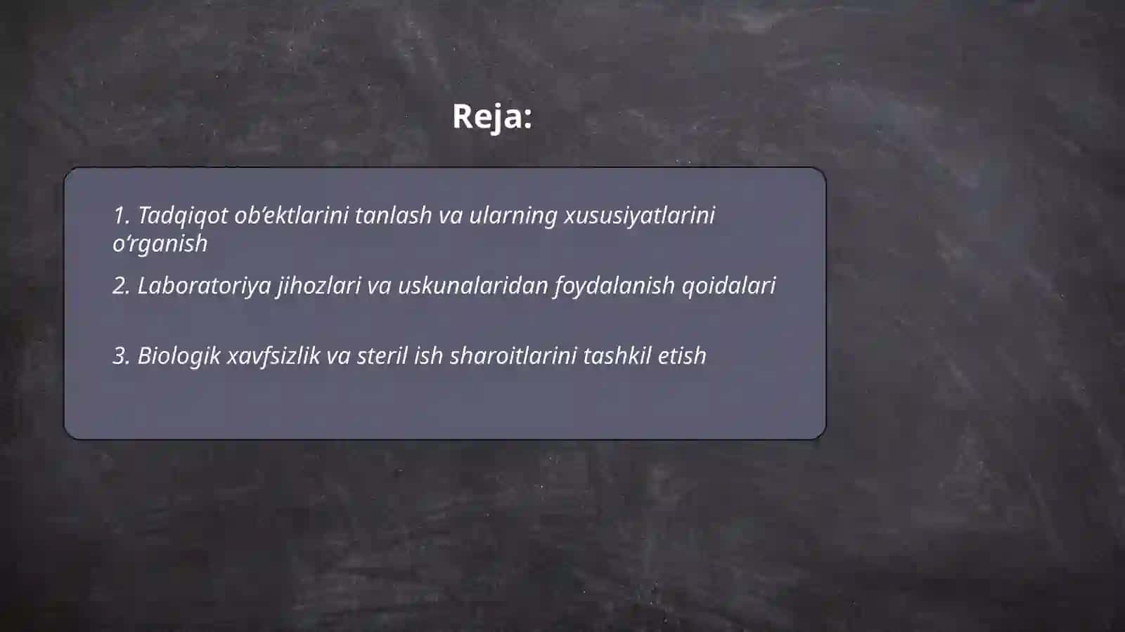 Biologiyadan labaratoriya mashg'ulotlarini tashkil etish va o'tkazish metodikasi 2