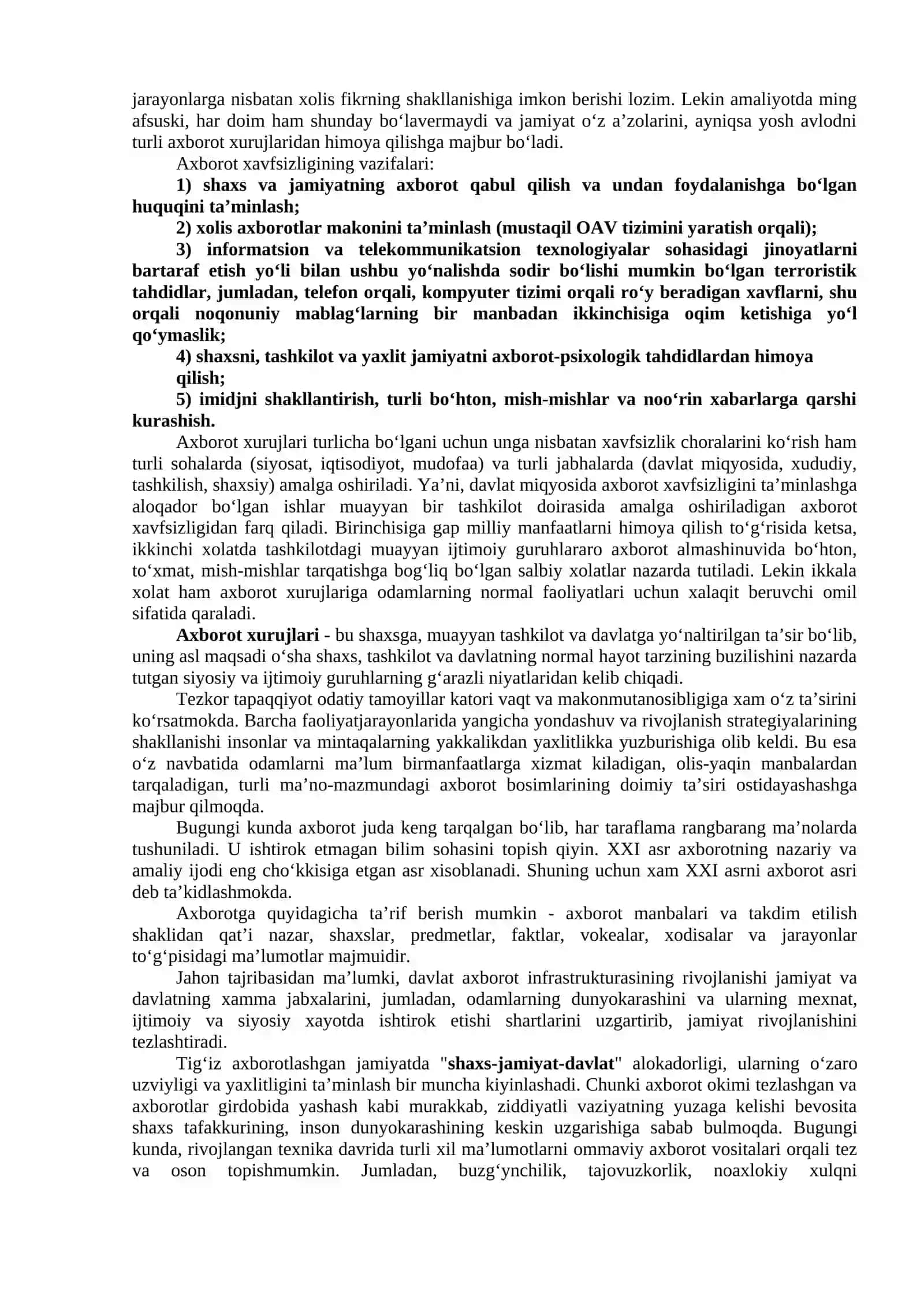 Shaxsga yo‘naltirilgan axborot: psixologik, diniy va madaniy taxdidlar 2