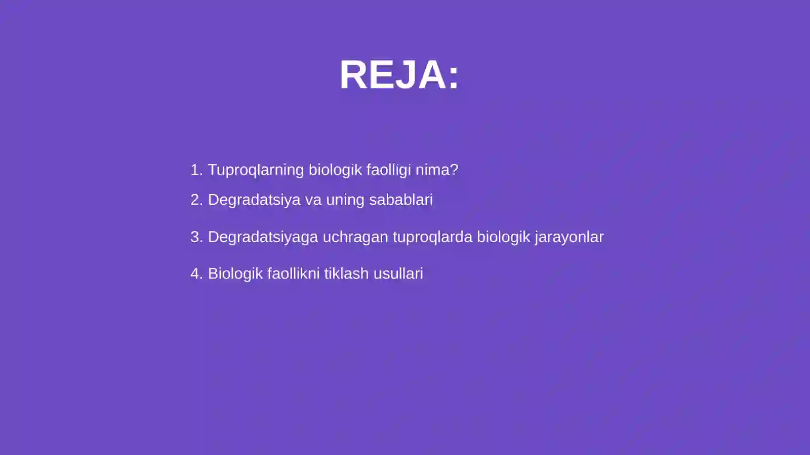 Degradatsiyaga uchragan tuproqlarning biologik faolligi 2