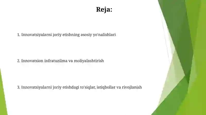 Iqtisodiyotga innovatsiyalarni keng joriy qilish sanoat korxonalari va ilm-fan muassasalari 2