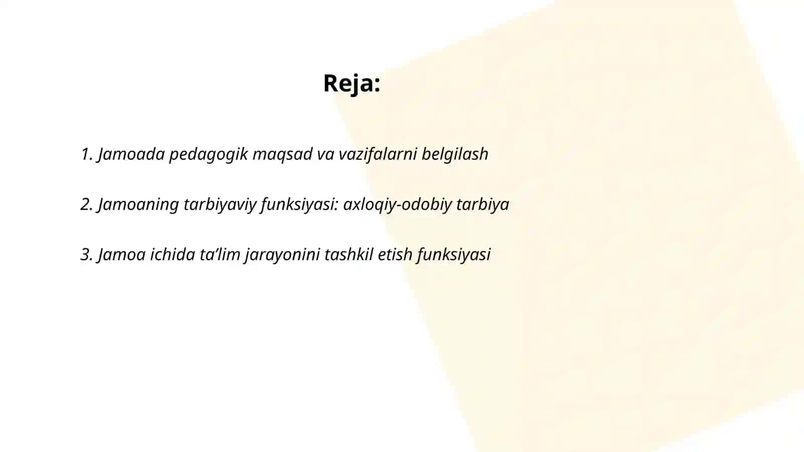 Jamoaning pedagogik vazifalari va funksiyalari 2
