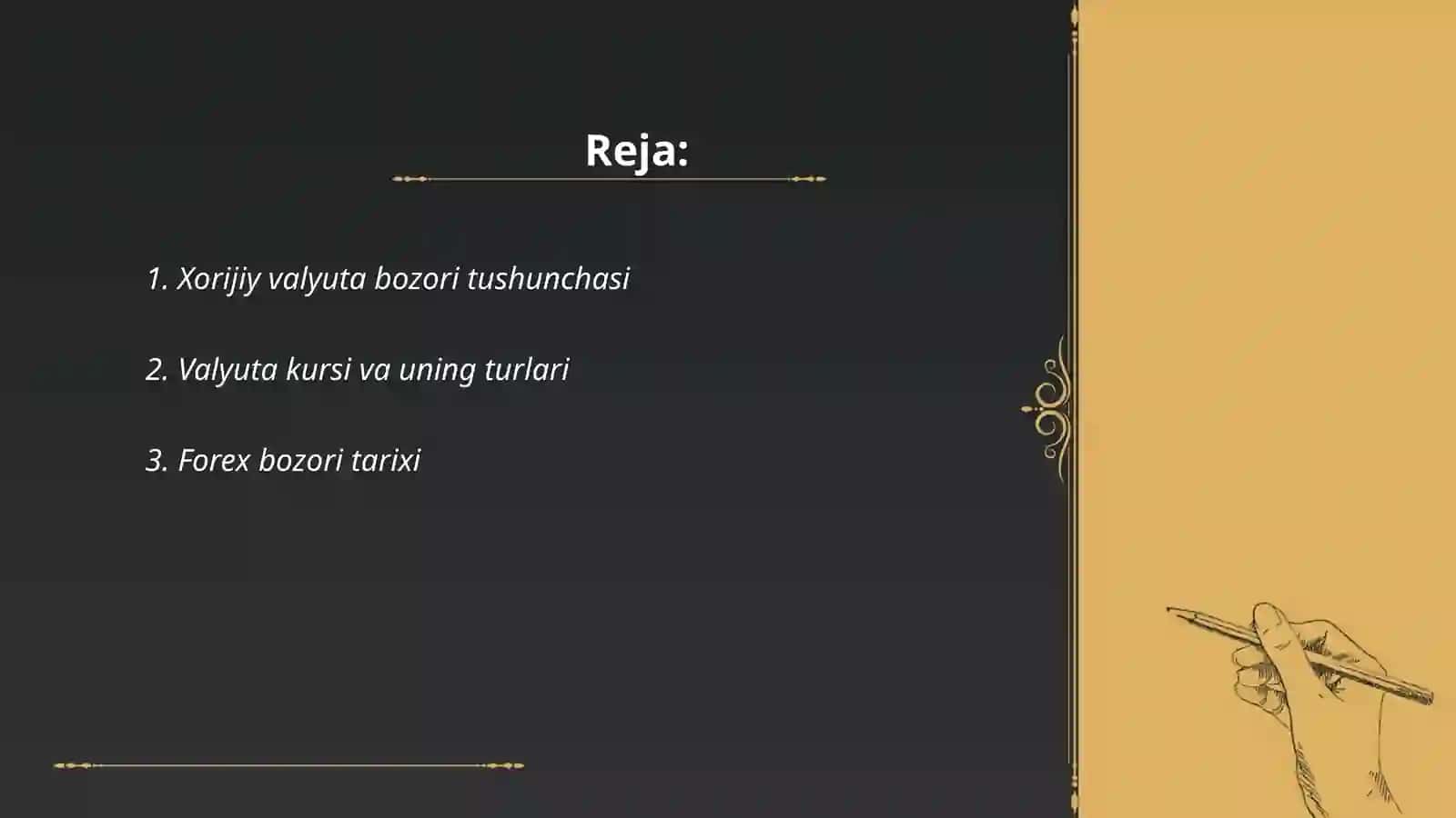 Xorijiy valyuta bozorlari 2