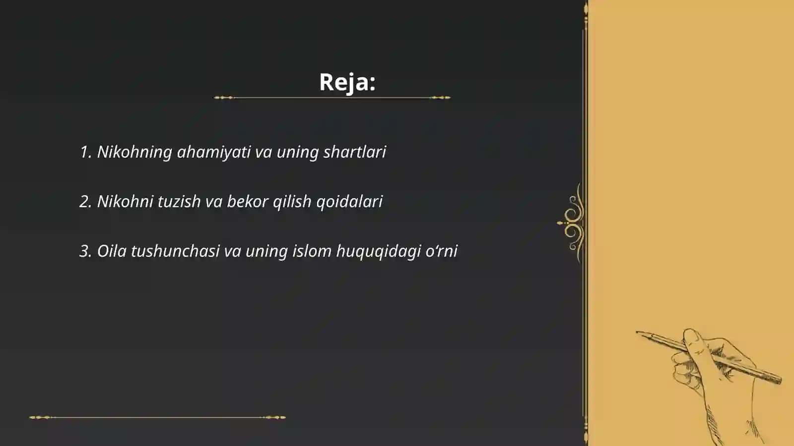 Islom huquqshunosligida oila nikoh taloq idda va zihor tushunchalari 2