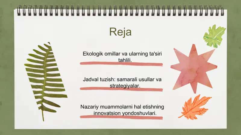 Ekologik omillar nazariy muammoli topshiriqlar (PowerPoint taqdimoti) 2