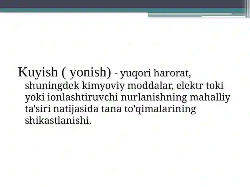 Kuyish kasalligi 2