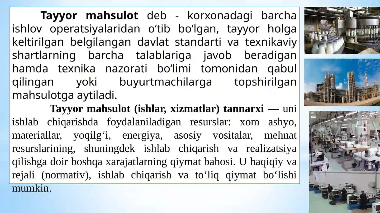 Tayyor maxsulot, bajarilgan ish va ko‘rsatilgan xizmatlarni sotilishining hisobi 2