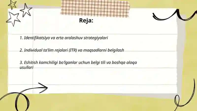 Sensor (eshitish yoki ko'rishda) kamchiliklarga ega bo'lgan bolalar uchun inklyuziv ta'lim strategiyalari 2