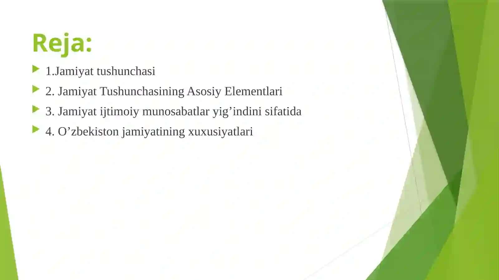Jamiyat tushunchasi. 2