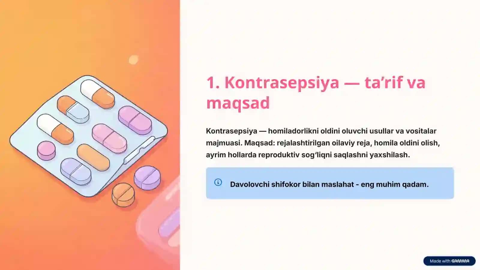 Kontrasepsiya, probiotik va prebiotik 2