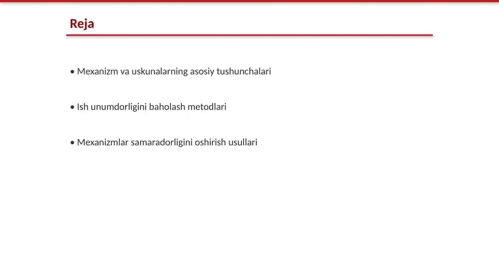 Mexanizm va uskunalarning ish unumdorligi 2