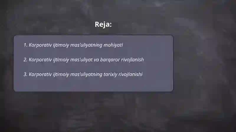 Korporativ Ijtimoiy Mas'uliyat 2