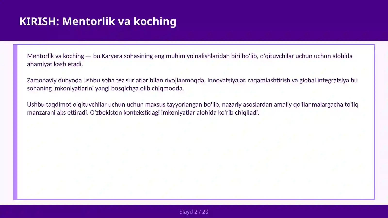 MENTORLIK VA KOCHING 2