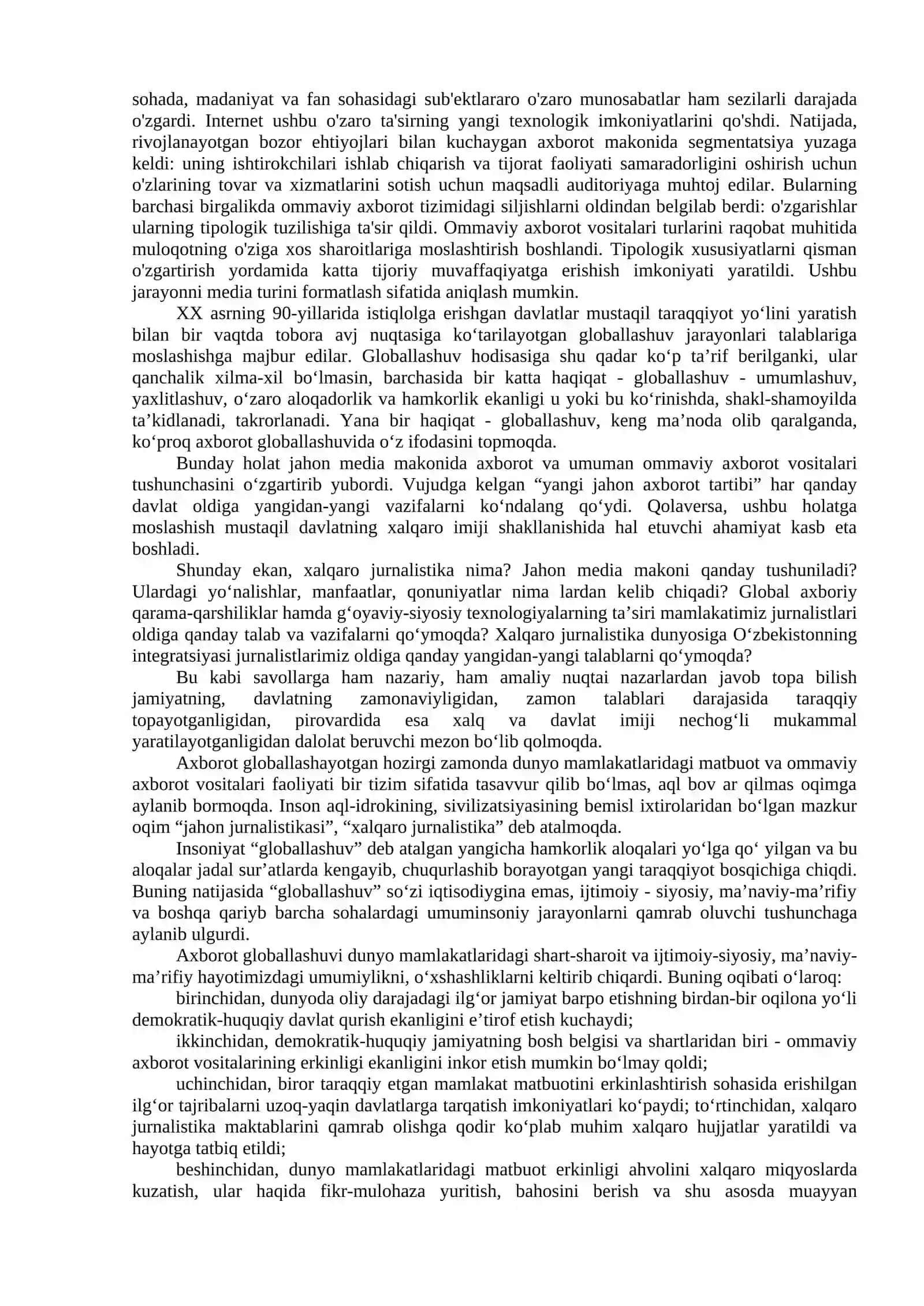 Jahon media va axborot makonida raqobat muhiti 2
