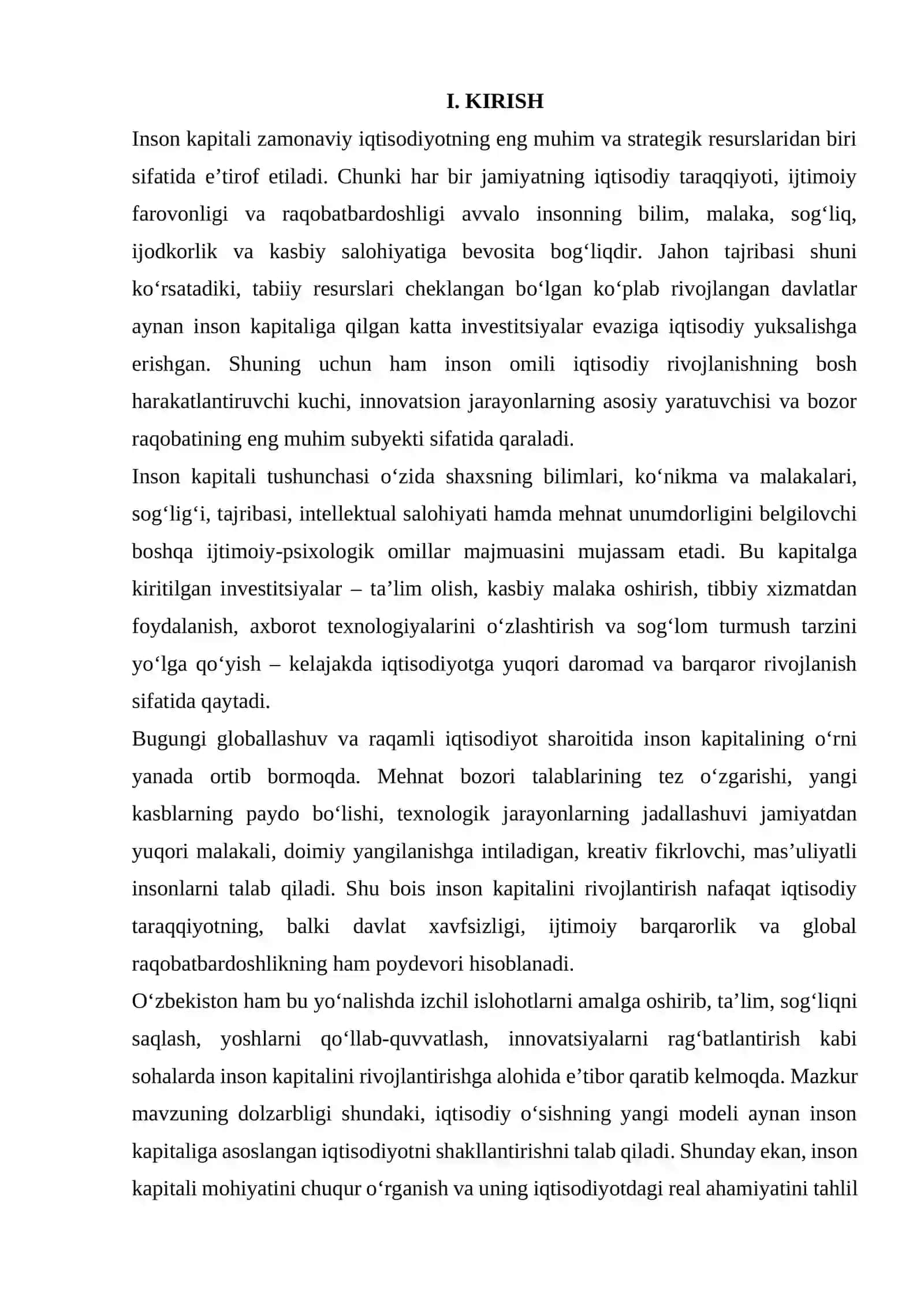 INSON KAPITALI TUSHUNCHASI VA IQTISODIYOTDAGI AHAMIYATI 2