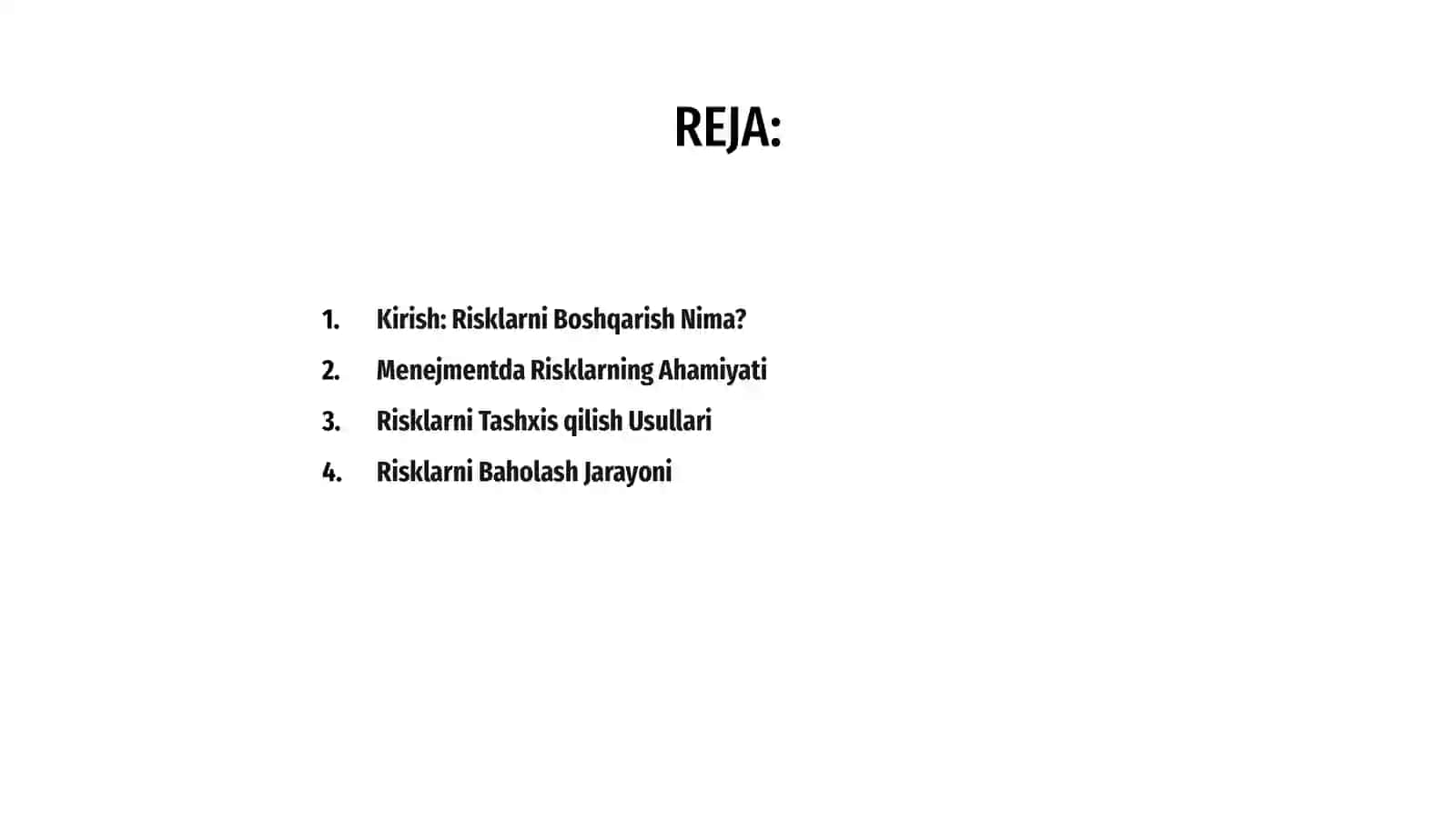 Menejmentda risklarni boshqarish 2